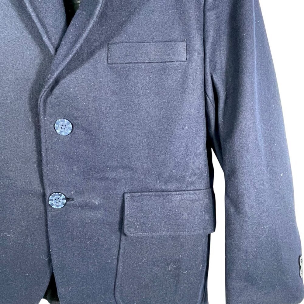 Bespoke Vintage Wool Blazer Youth 12–14 Navy Hand Tailored Jacket - Picture 5 of 12